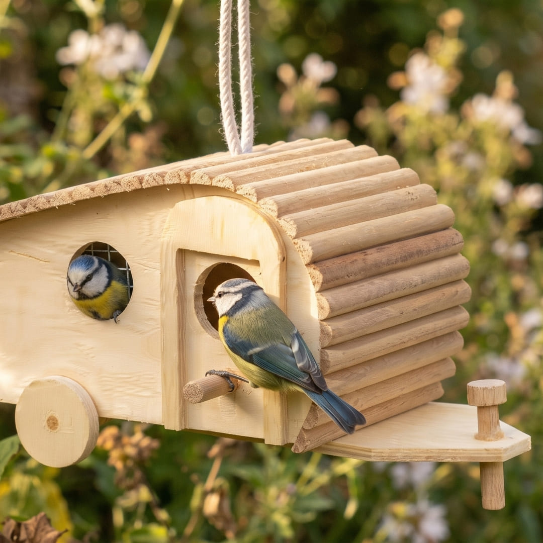 Thomas Handgefertigtes Wohnwagen Vogelhaus