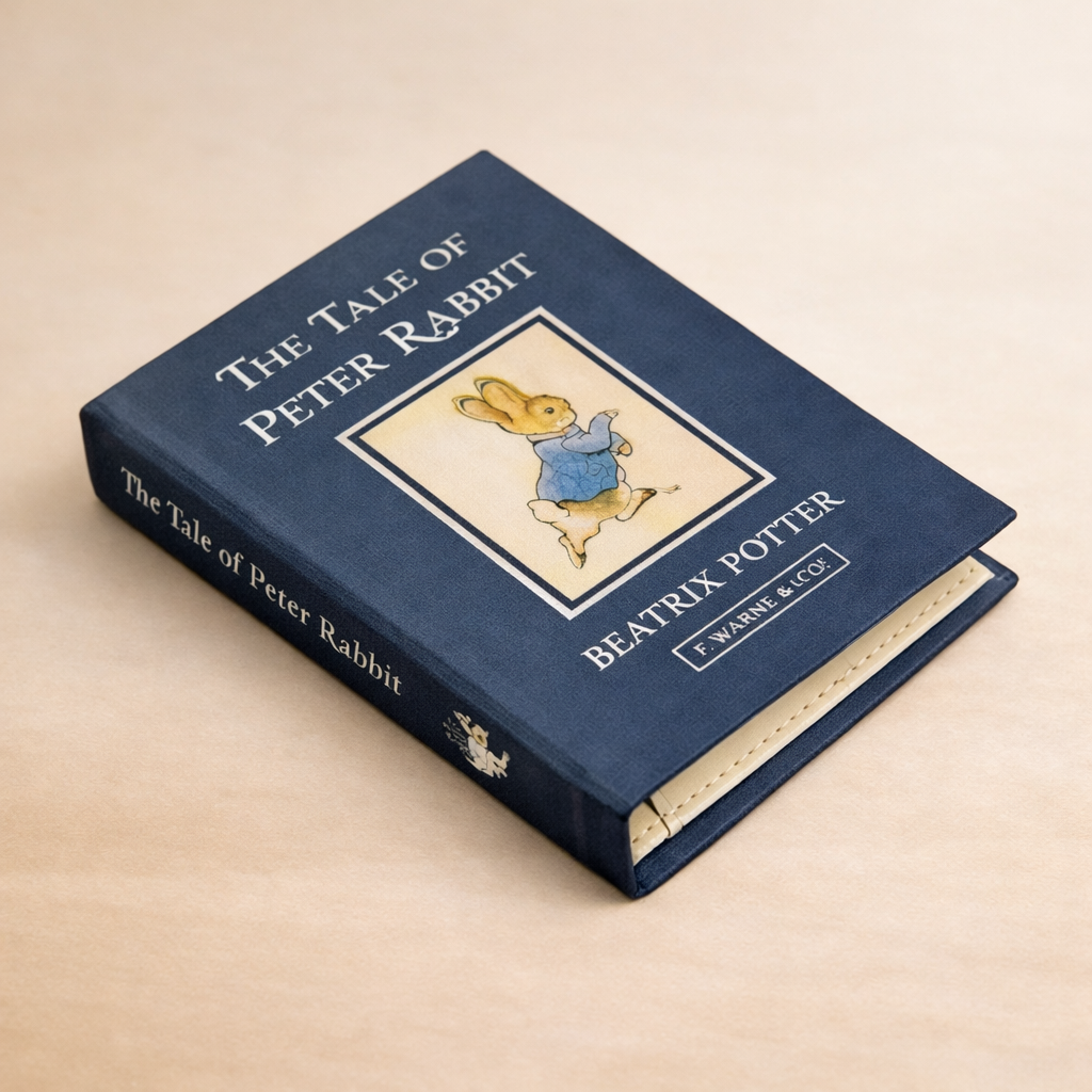 Handgefertigtes Buch-Portemonnaie "Die Geschichte von Peter Hase"