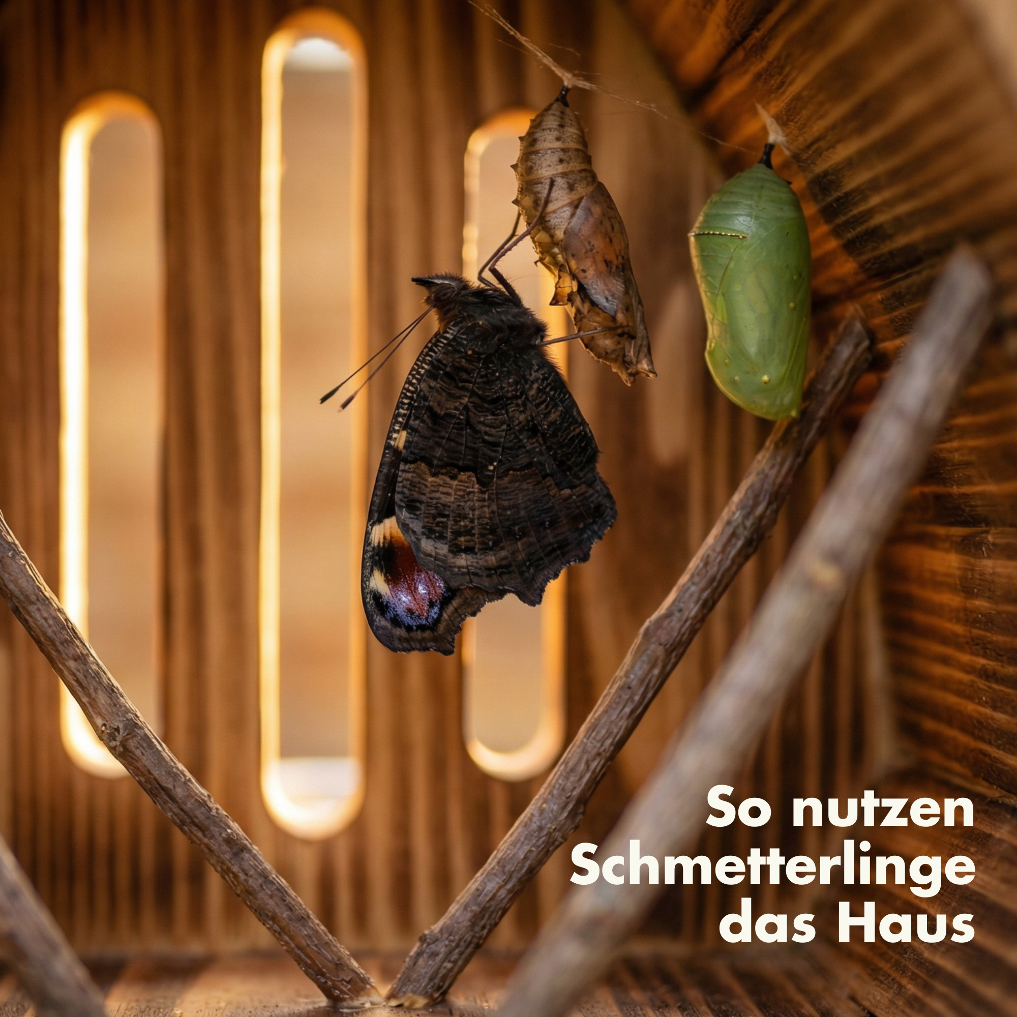 Ingrids handgefertigtes Schmetterlingshotel