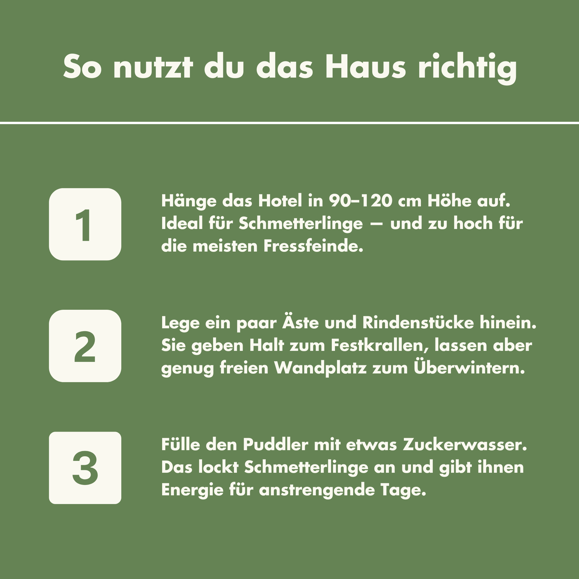Ingrids handgefertigtes Schmetterlingshotel