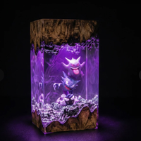 Handgefertigte Fantasy-Lampe – Azurblauer Drache