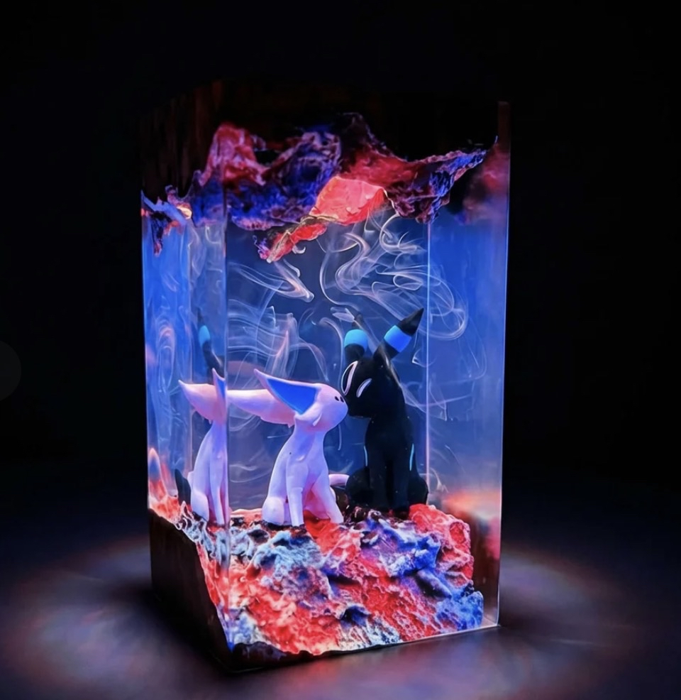 Handgefertigte Fantasy-Lampe – Psiana & Nachtara Edition