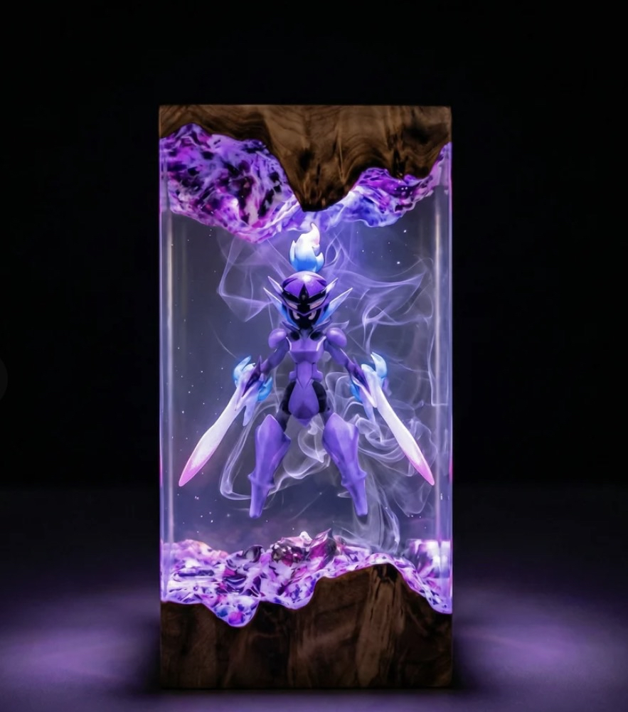 Handgefertigte Fantasy-Lampe – Hoopa
