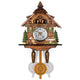 Handgefertigte Wanduhr – Wald-Silhouette