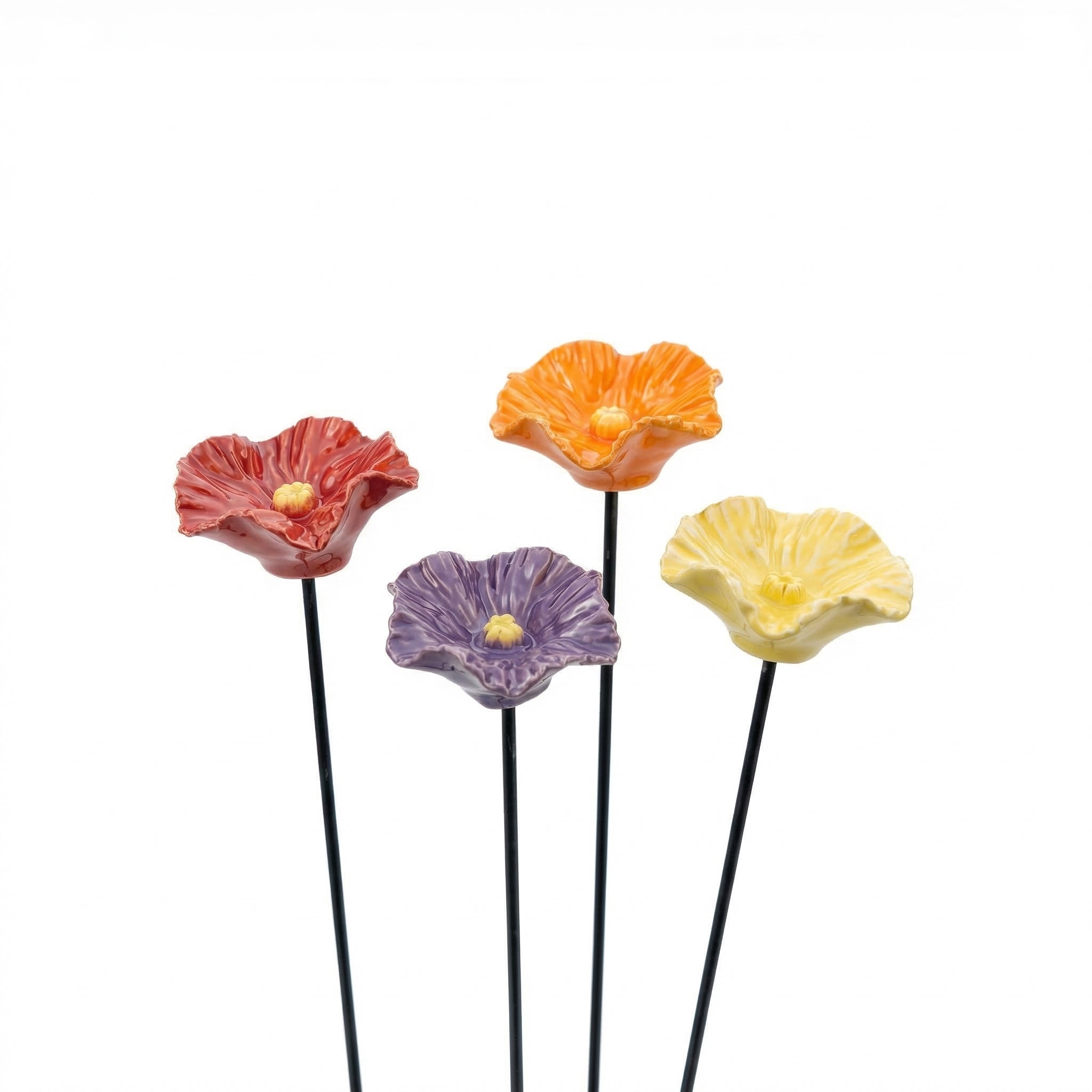 Margrets Handgetöpferte Bienen-Blüten (4er Set)