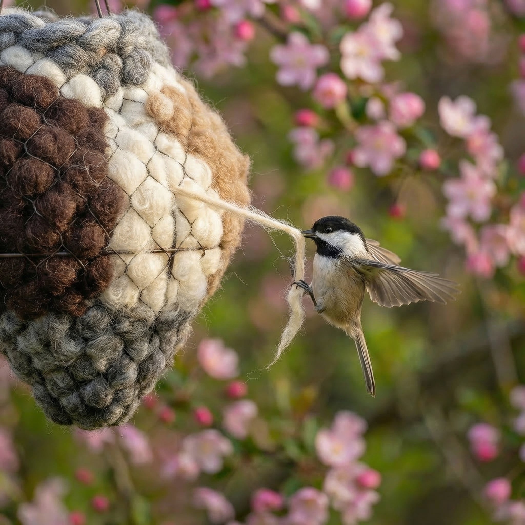 Ankes Alpakaherz — Nistmaterial für Gartenvögel