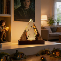 Handgefertigte Fantasy-Lampe – Hobbit-Pyramide