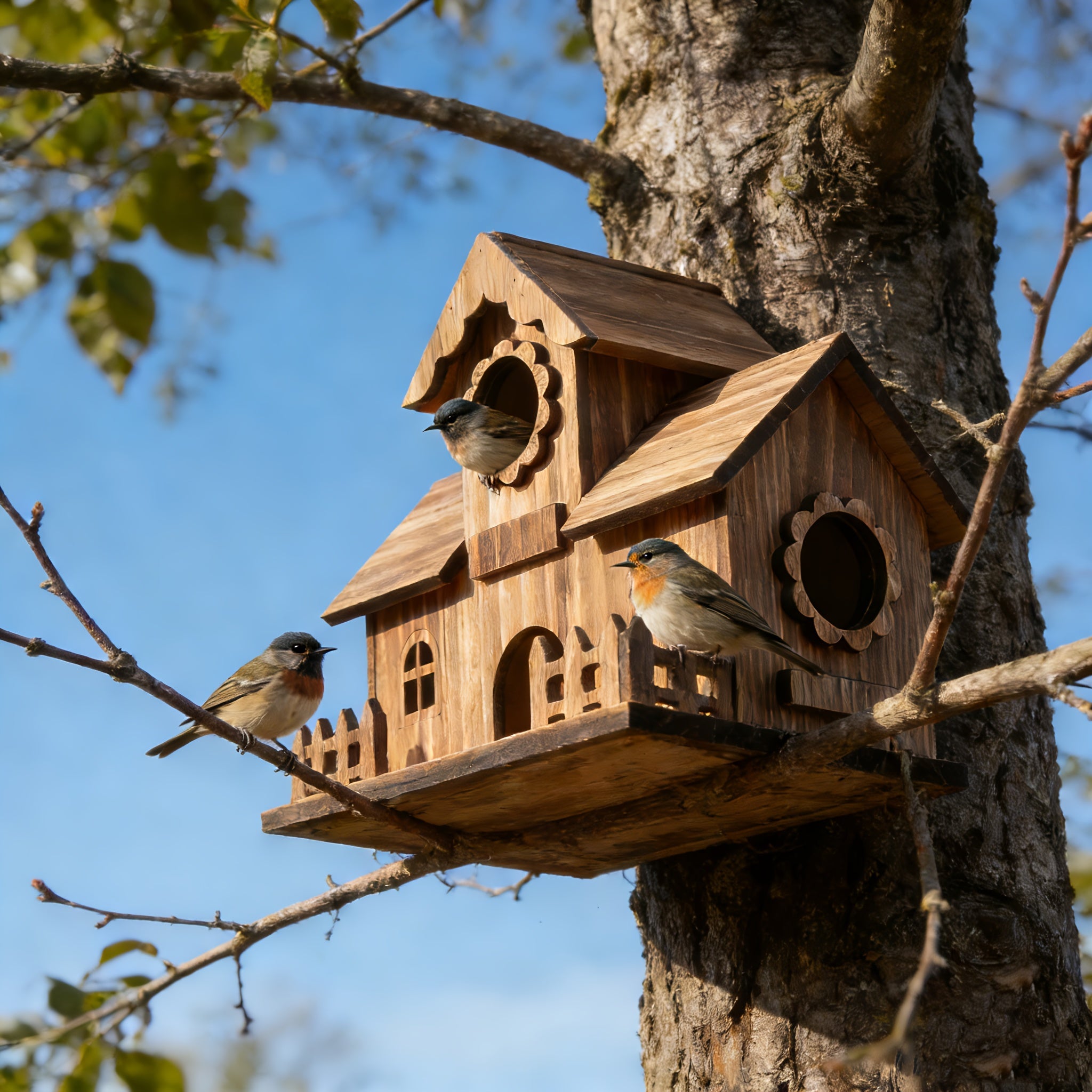 Bezauberndes Vogelhaus aus Holz von Heinrich