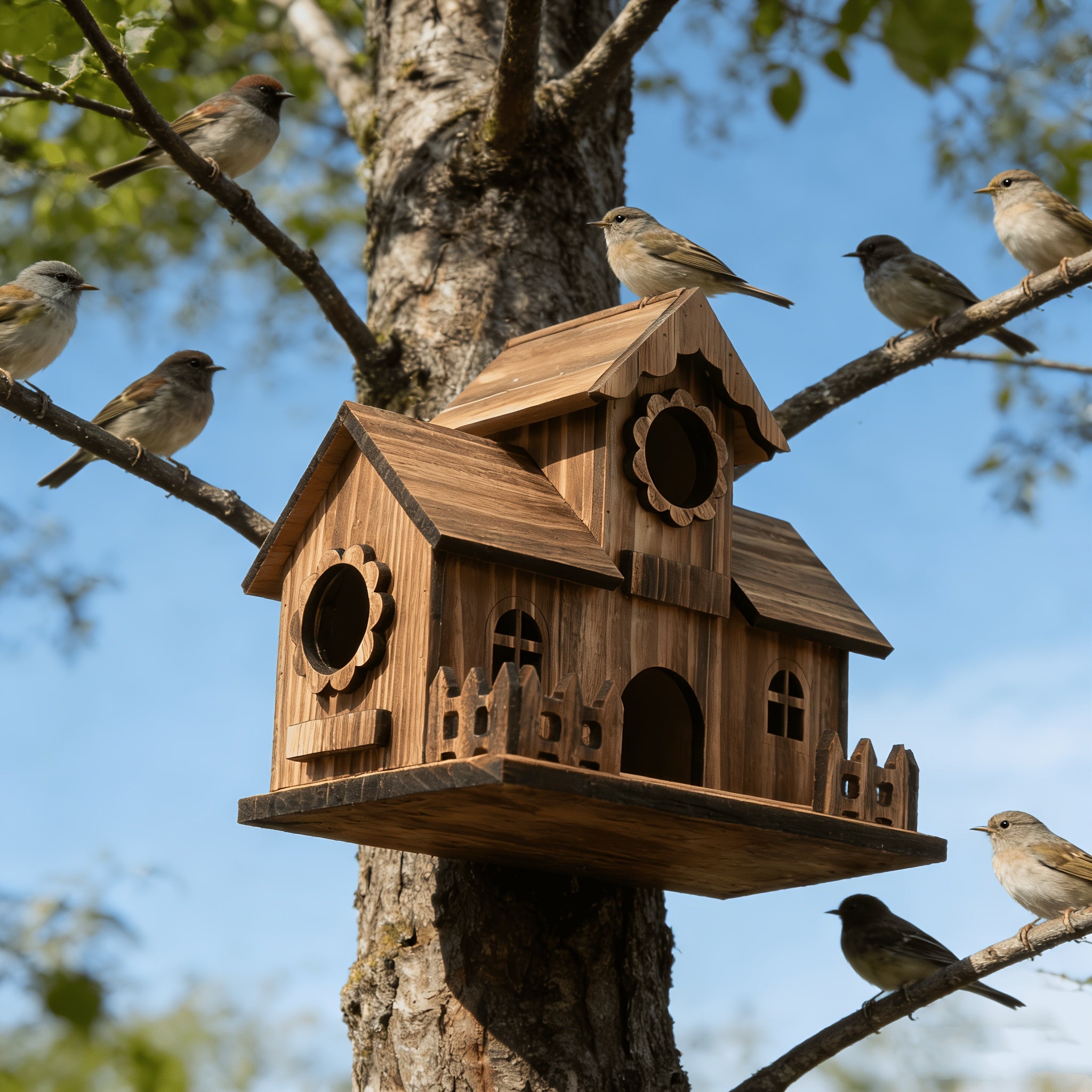 Bezauberndes Vogelhaus aus Holz von Heinrich