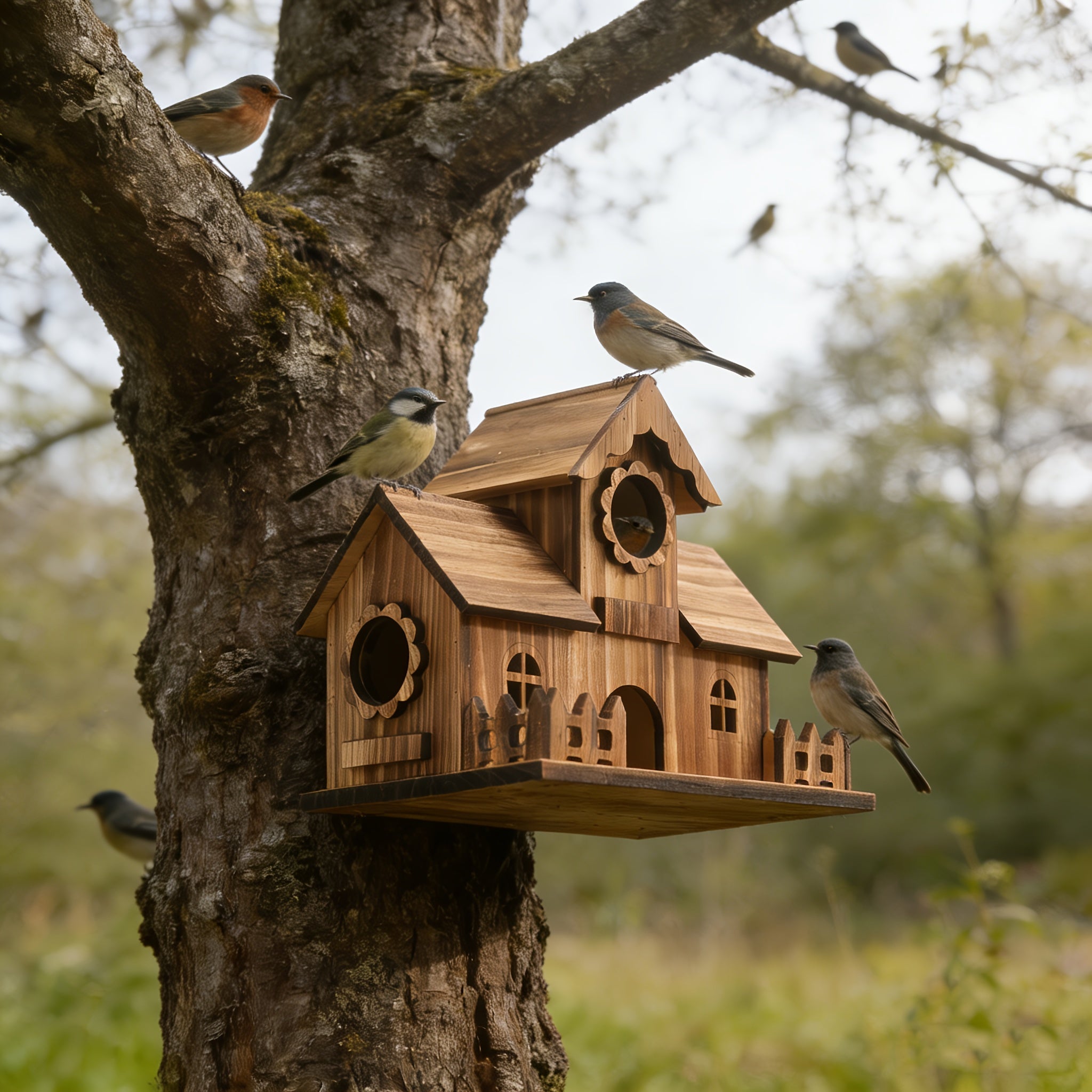 Bezauberndes Vogelhaus aus Holz von Heinrich