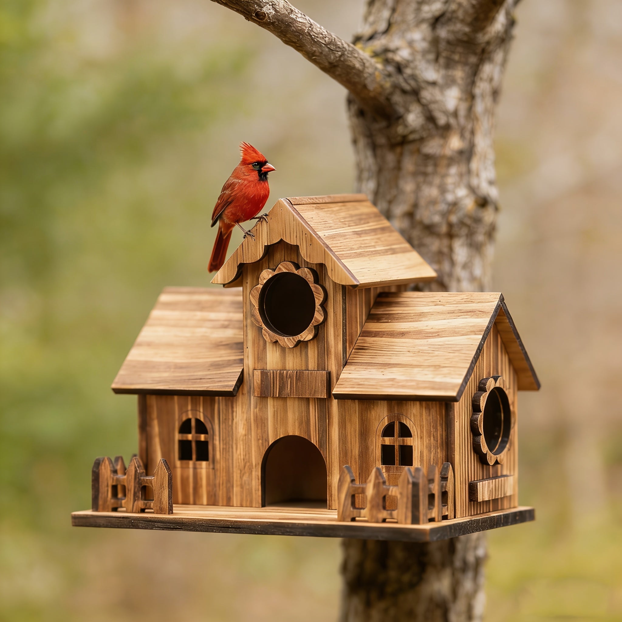 Bezauberndes Vogelhaus aus Holz von Heinrich