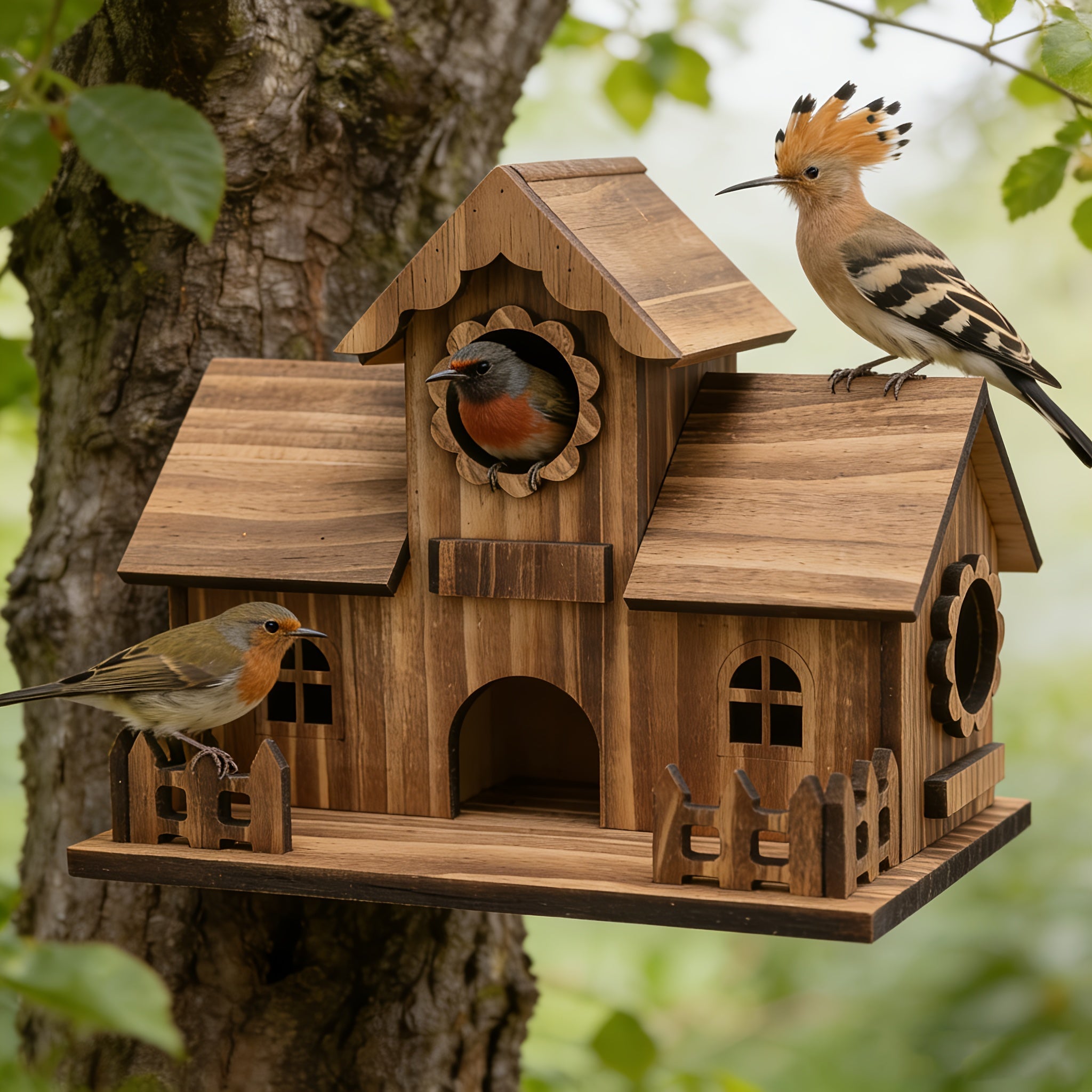 Bezauberndes Vogelhaus aus Holz von Heinrich