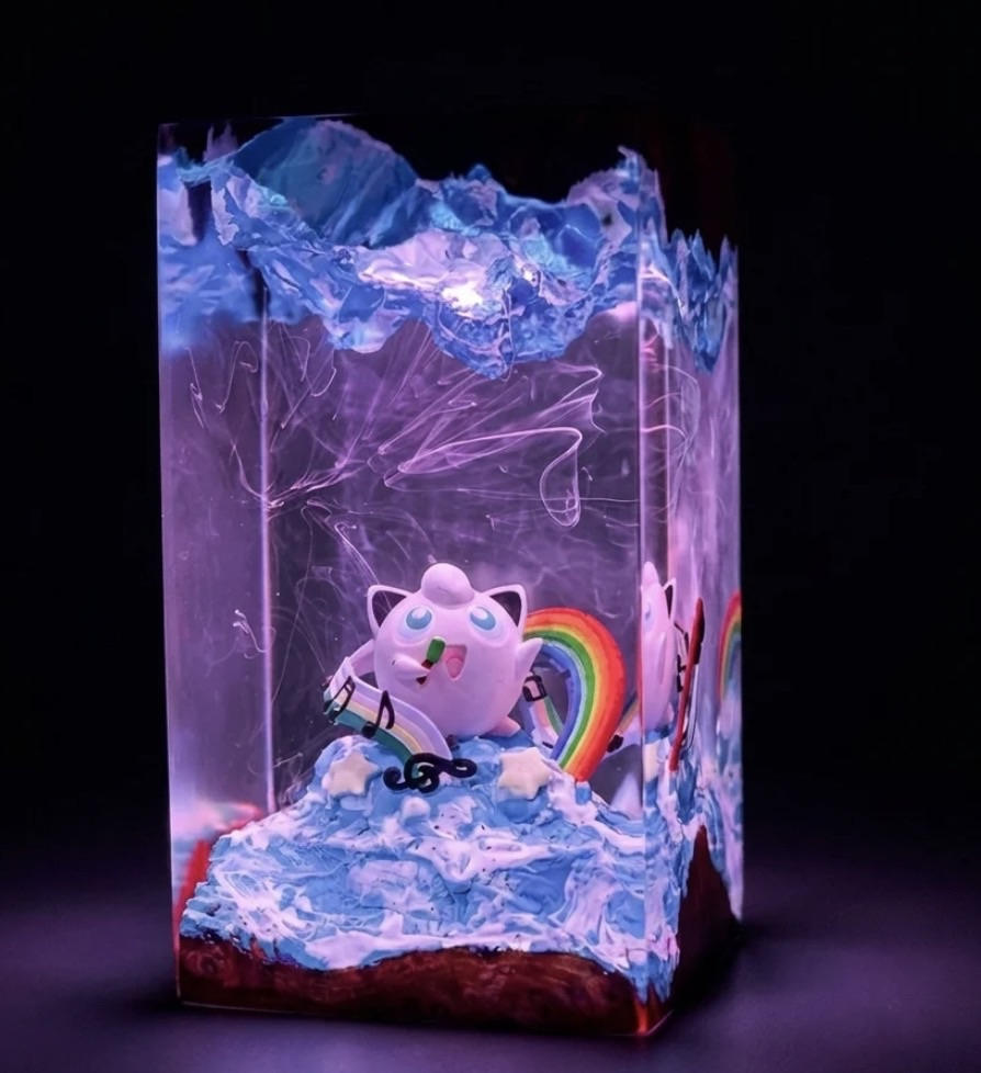 Handgefertigte Fantasy-Lampe – Pummeluff
