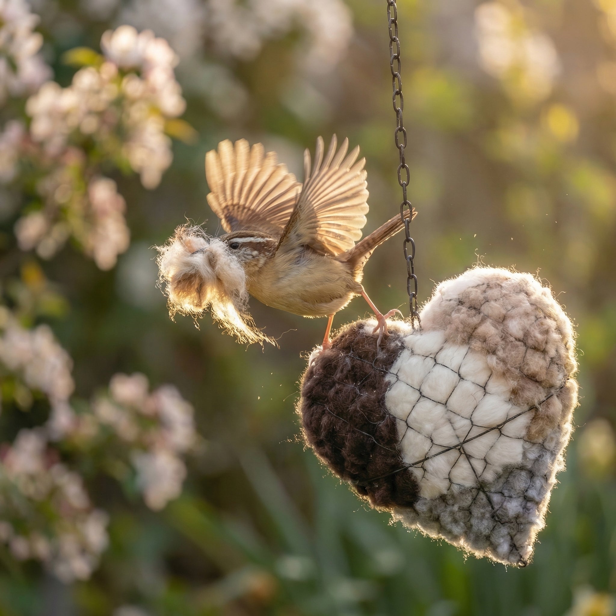 Ankes Alpakaherz — Nistmaterial für Gartenvögel