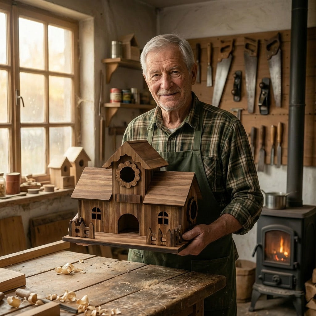 Bezauberndes Vogelhaus aus Holz von Heinrich