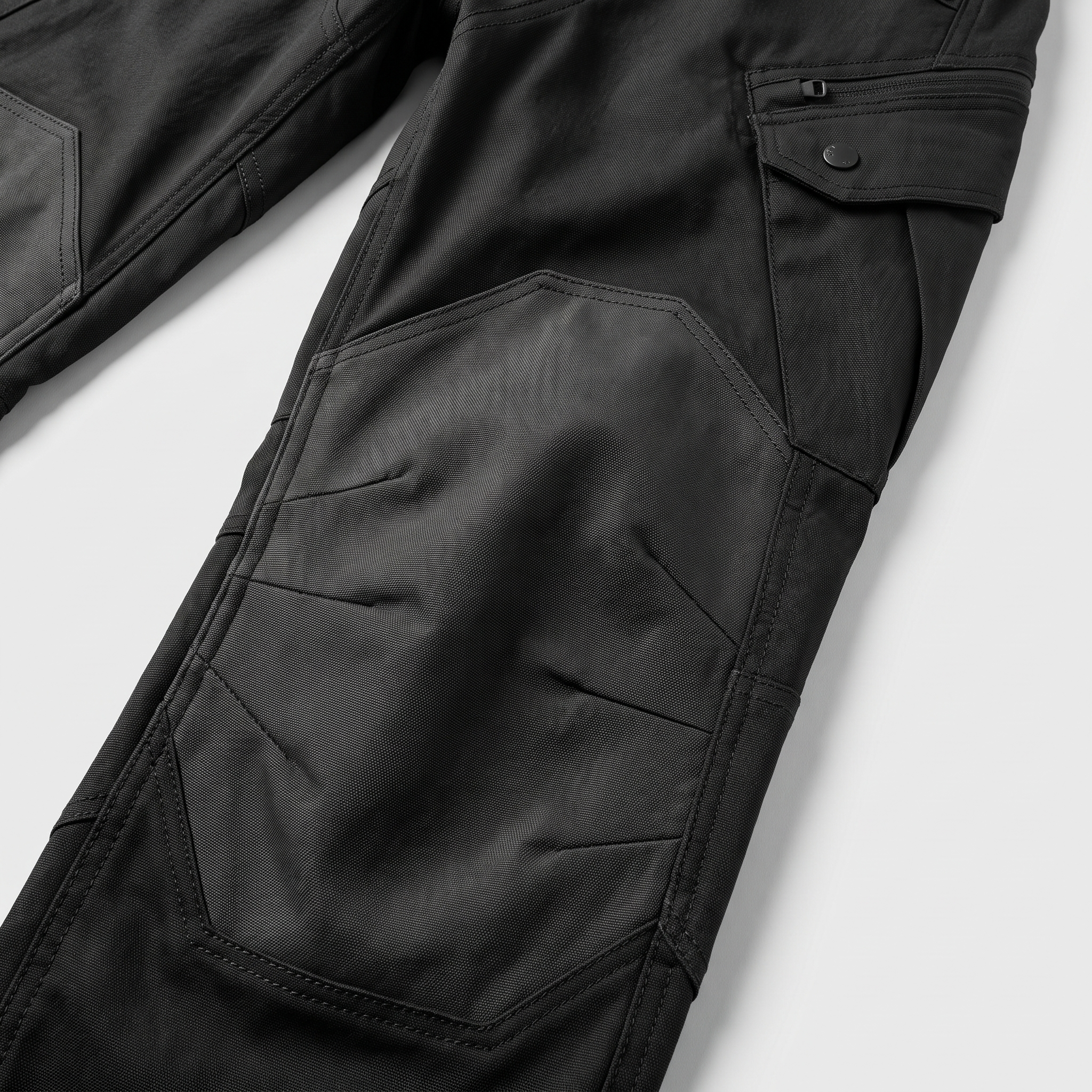 Verstärktes Knie und Cargo-Tasche Detail