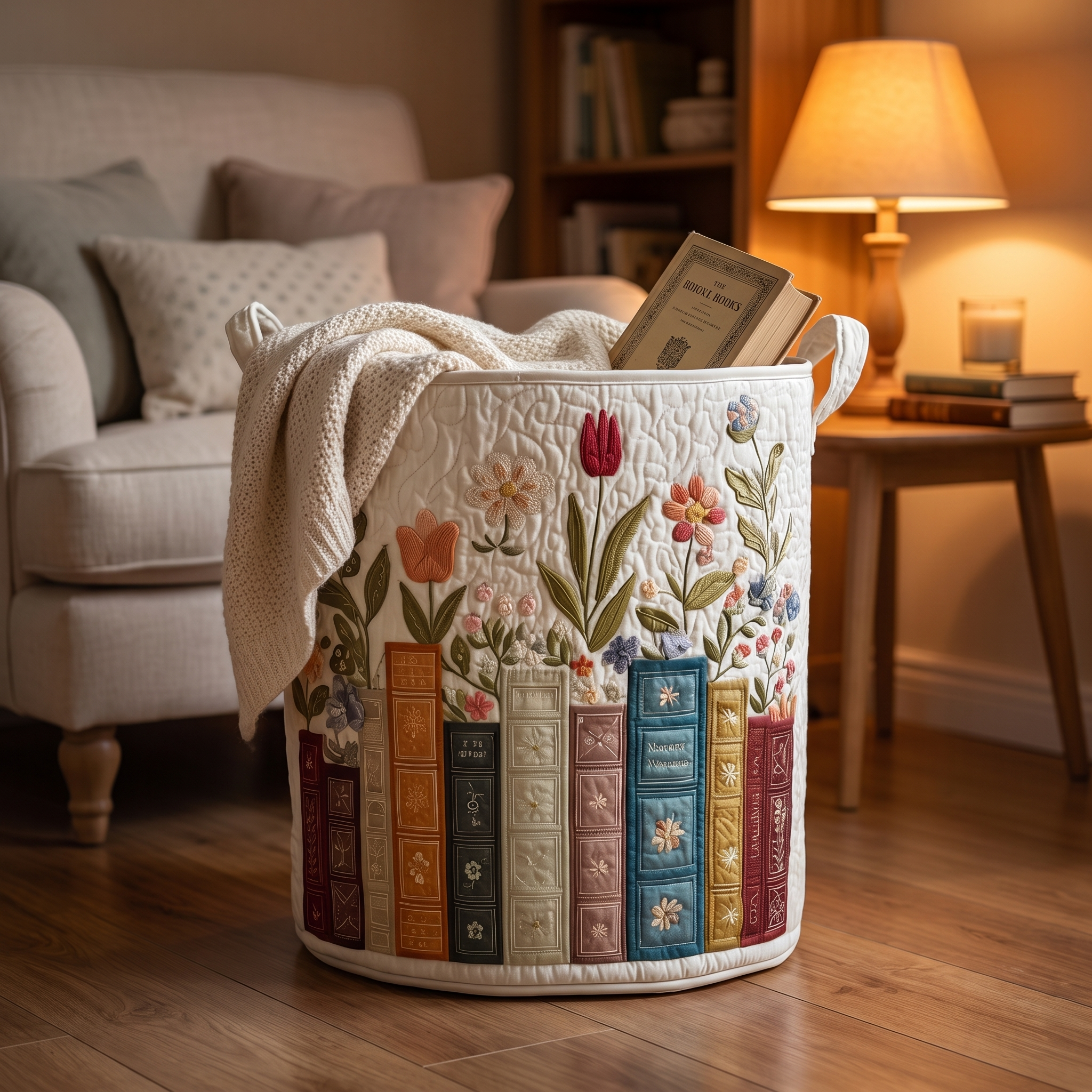 Noras handgemachte Körbe mit Blumenmotiven