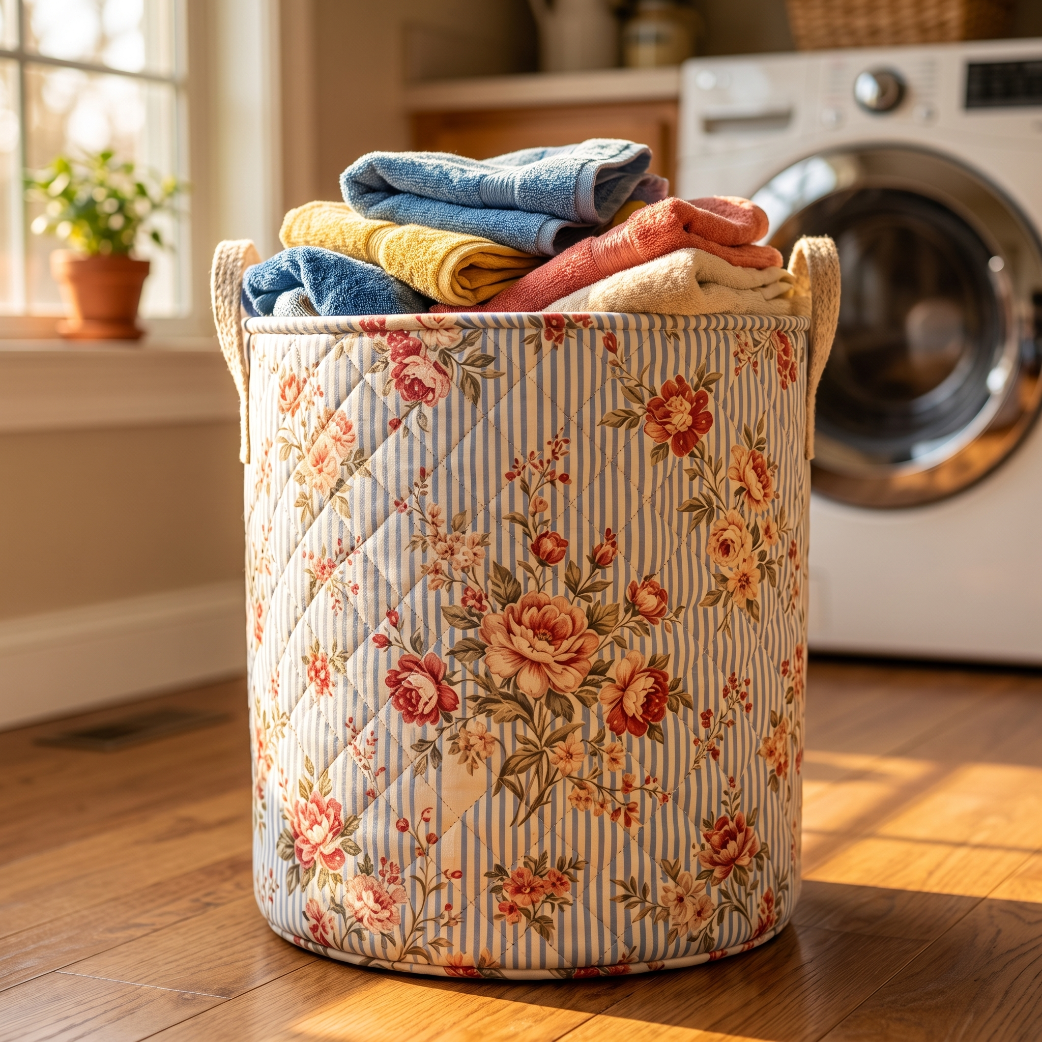 Noras handgemachte Körbe mit Blumenmotiven